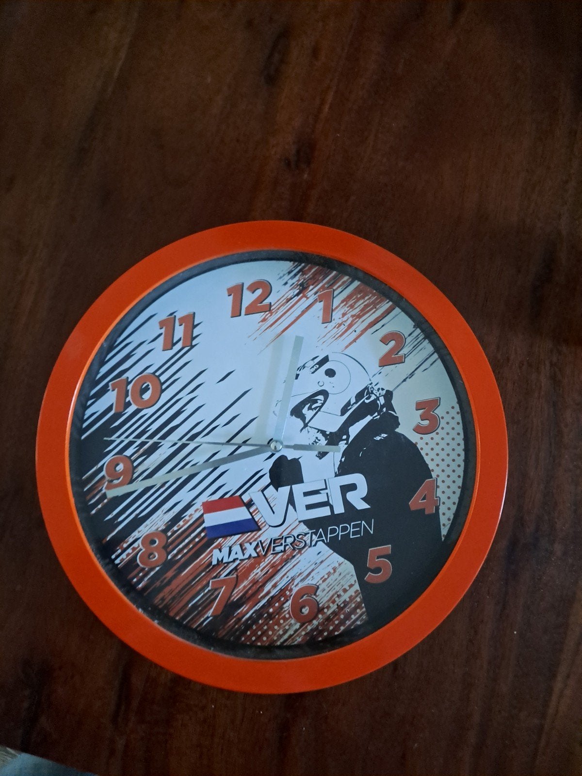 Max Verstappen Wandklok - Oranje Formule 1 Fanaat, Ophalen, Wandklok, Analoog, Zo goed als nieuw