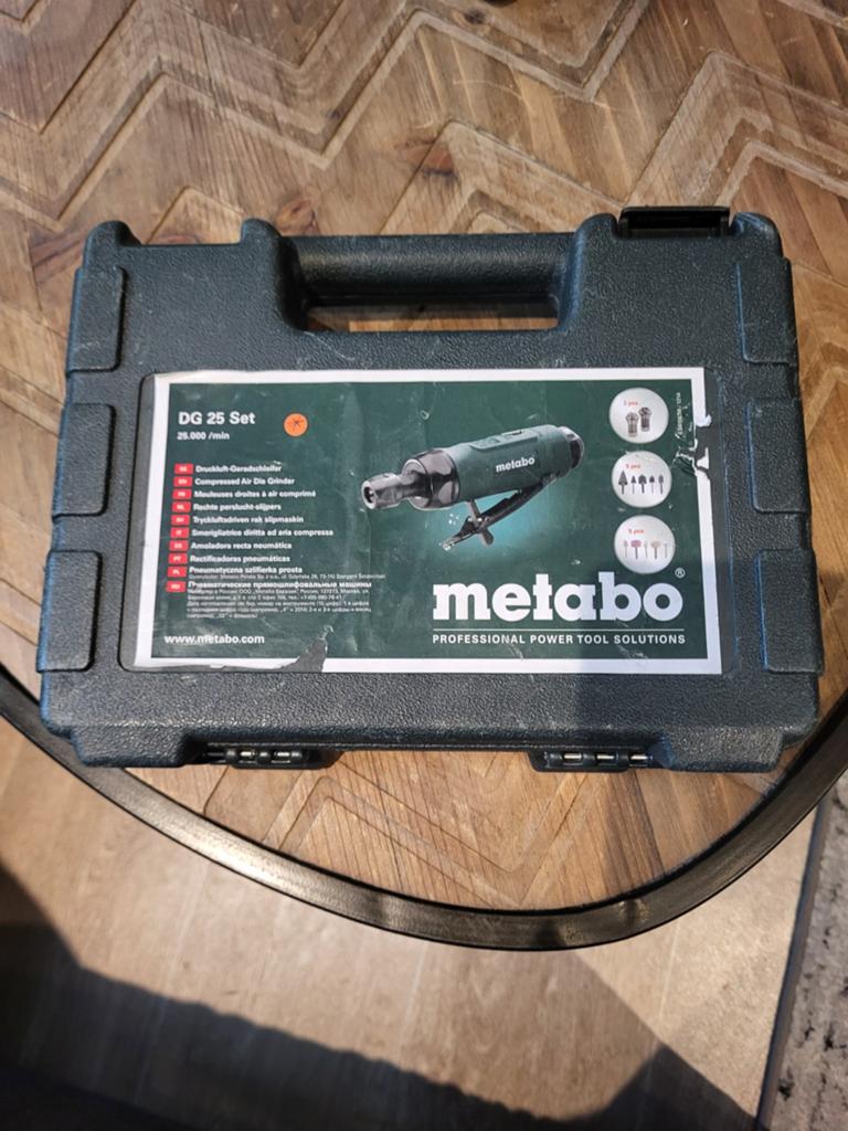Metabo DG 25 Set Druk Lucht Slijper - Zo goed als nieuw, Overige soorten, Ophalen of Verzenden, Zo goed als nieuw, Metabo