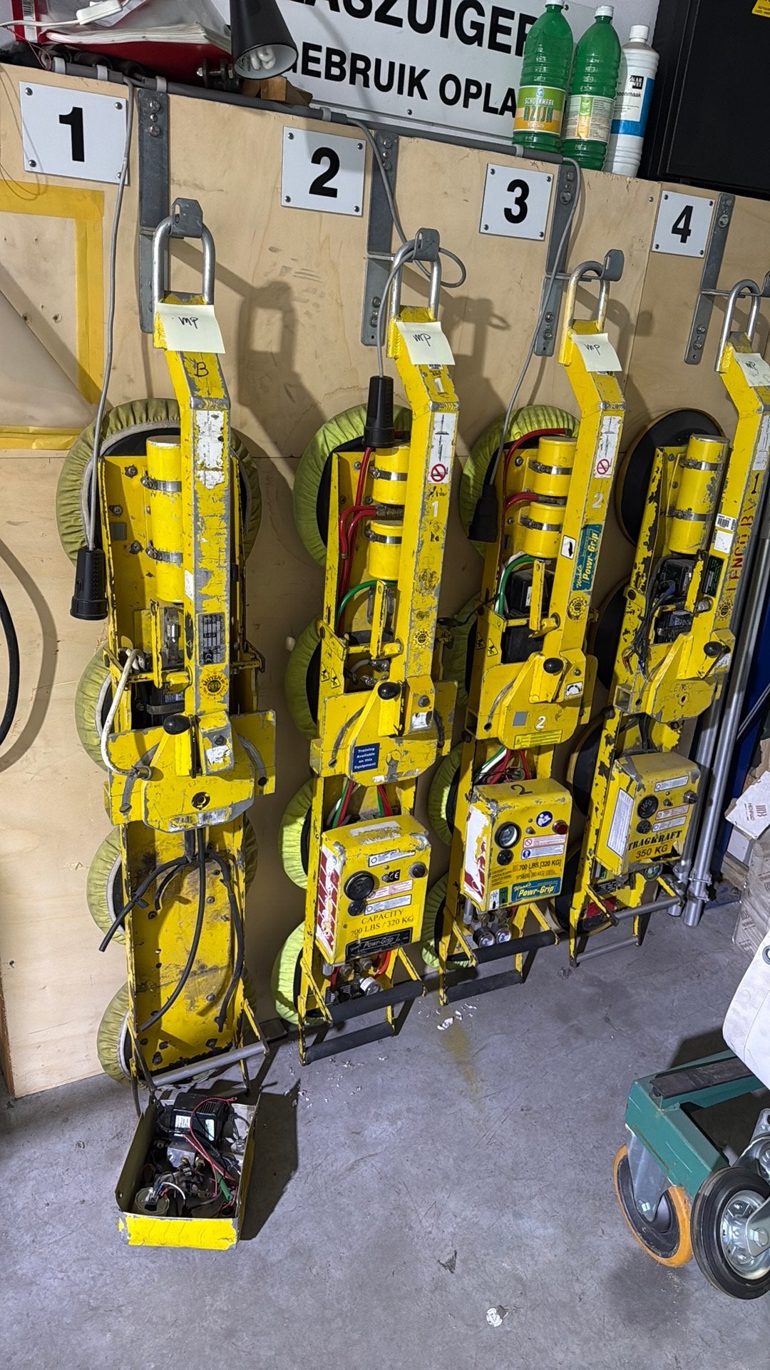 4x Vacuum accu glaszuigers Powr-grip, Gebruikt