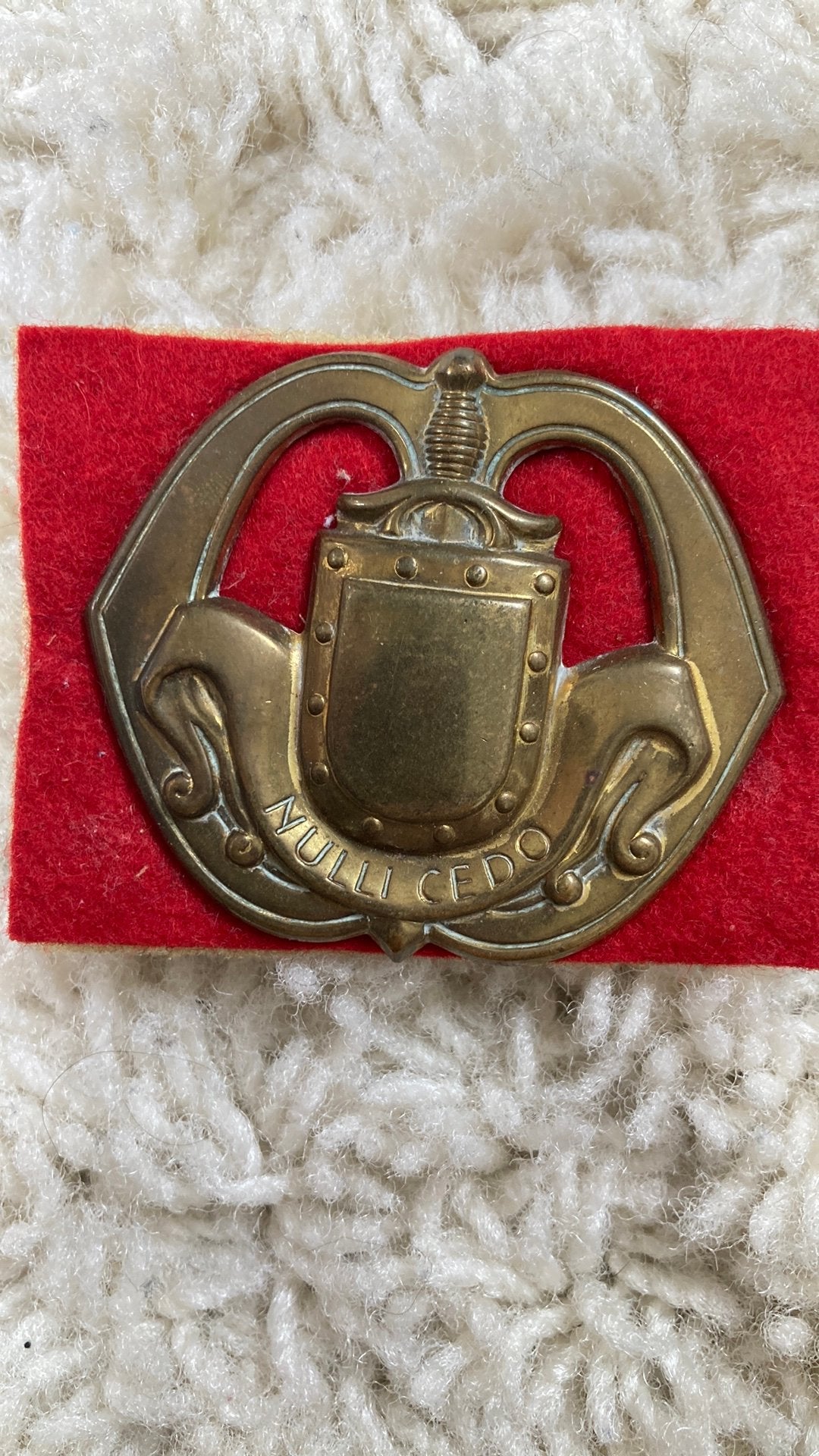 Baretembleem Infanterie, Ophalen of Verzenden, Landmacht, Nederland, Embleem of Badge