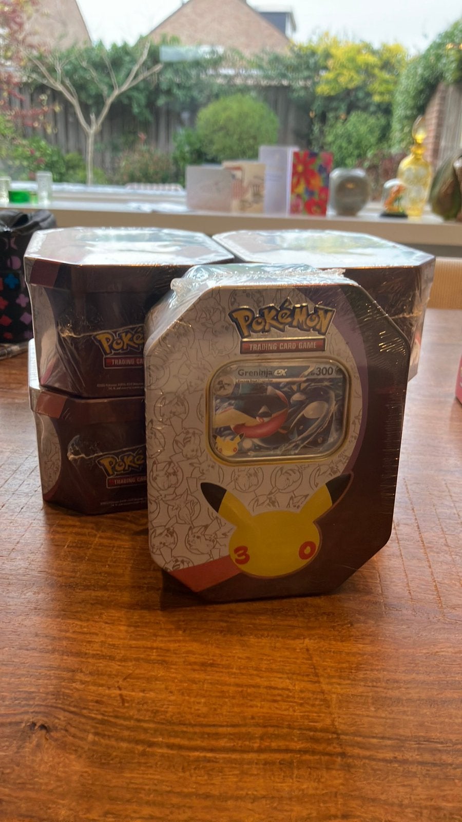 Greninja Tin pokemon 30th, Verzamelen, Ophalen of Verzenden, Zo goed als nieuw, Overige