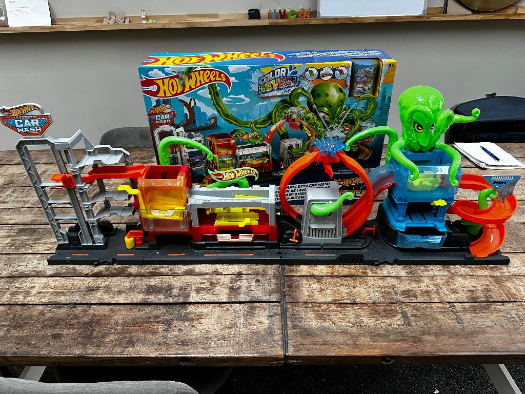 Hot wheels car wash set, Racebaan, Ophalen of Verzenden, Zo goed als nieuw, Hot Wheels