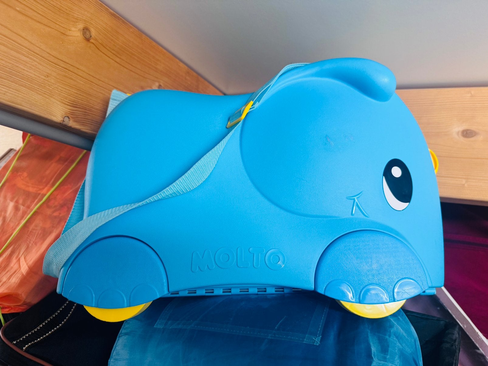 Molto blauwe olifant koffer, Hard kunststof, Minder dan 50 cm, Zo goed als nieuw, Minder dan 35 cm