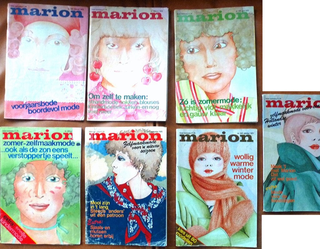 MARION - 7 exemplaren uit 1975 - modepatronen van toen, Ophalen, Gebruikt, Vrouw, Marion