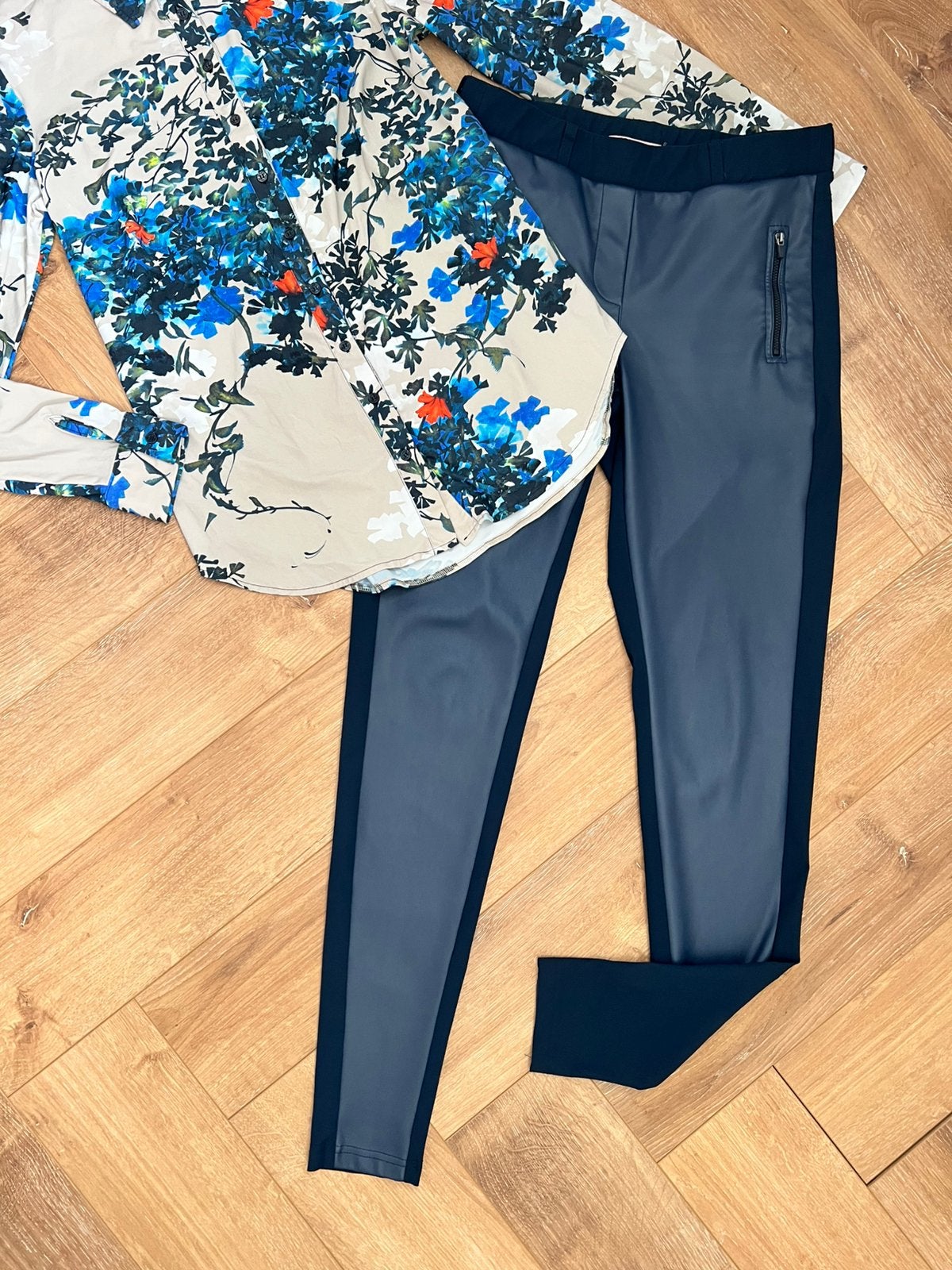 Studio anneloes set M poppy  blouse & margot broek indigo, Maat 38/40 (M), Beige, Ophalen of Verzenden, Zo goed als nieuw