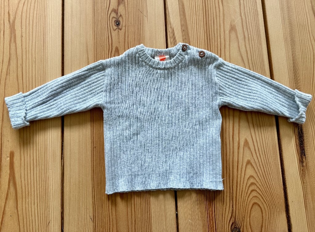 Trui / Top HEMA - Newborn Baby - Grijs - Maat 56, Kinderen en Baby's, Babykleding | Maat 56, Nieuw, Ophalen of Verzenden, Hema