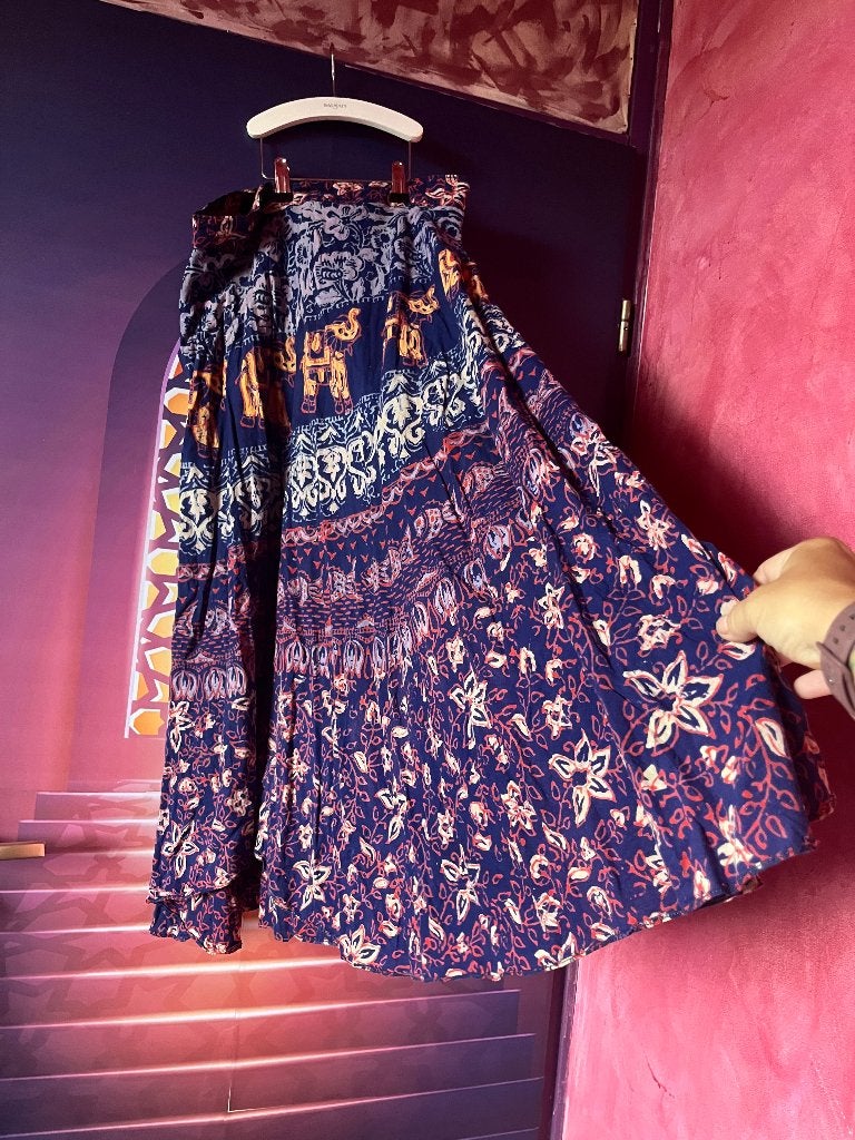 Fleurige katoenen Ibiza wikkel rok maat 36-40 nu 29,99€, Maat 38/40 (M), Meerkleurig, Made in Ibiza, Ophalen of Verzenden