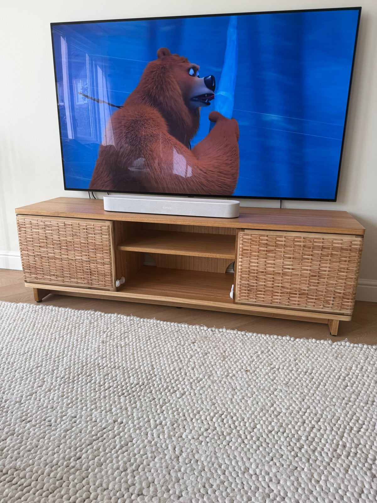 Zo goed als nieuw IKEA Fryksås tv-meubel (6 maanden oud), Ophalen, 100 tot 150 cm, Zo goed als nieuw, Minder dan 100 cm