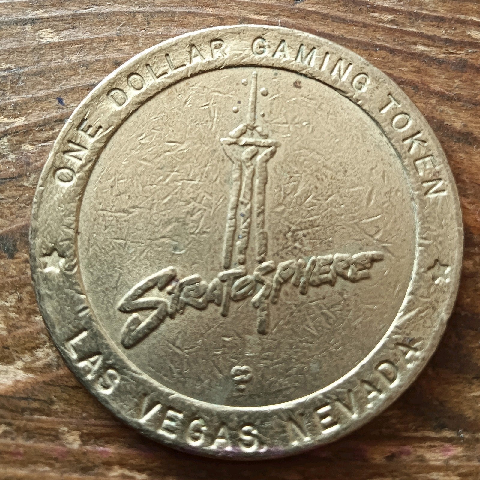 Las Vegas Stratosphere One Dollar Gaming Token casino Dollar, Ophalen of Verzenden, Overige materialen, Buitenland