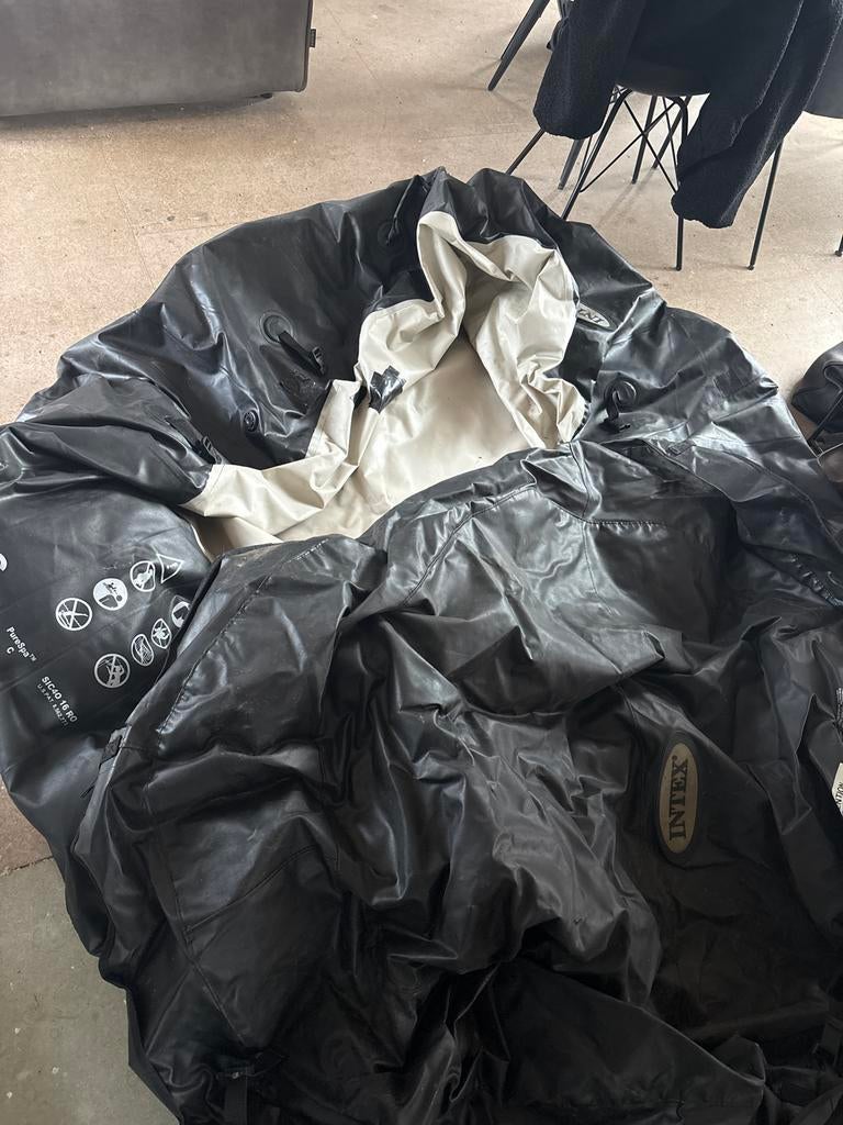 Intex PureSpa Opblaasbare Jacuzzi met Afdekhoes, Ophalen, Gebruikt, Afdekzeil, Opblaasbaar