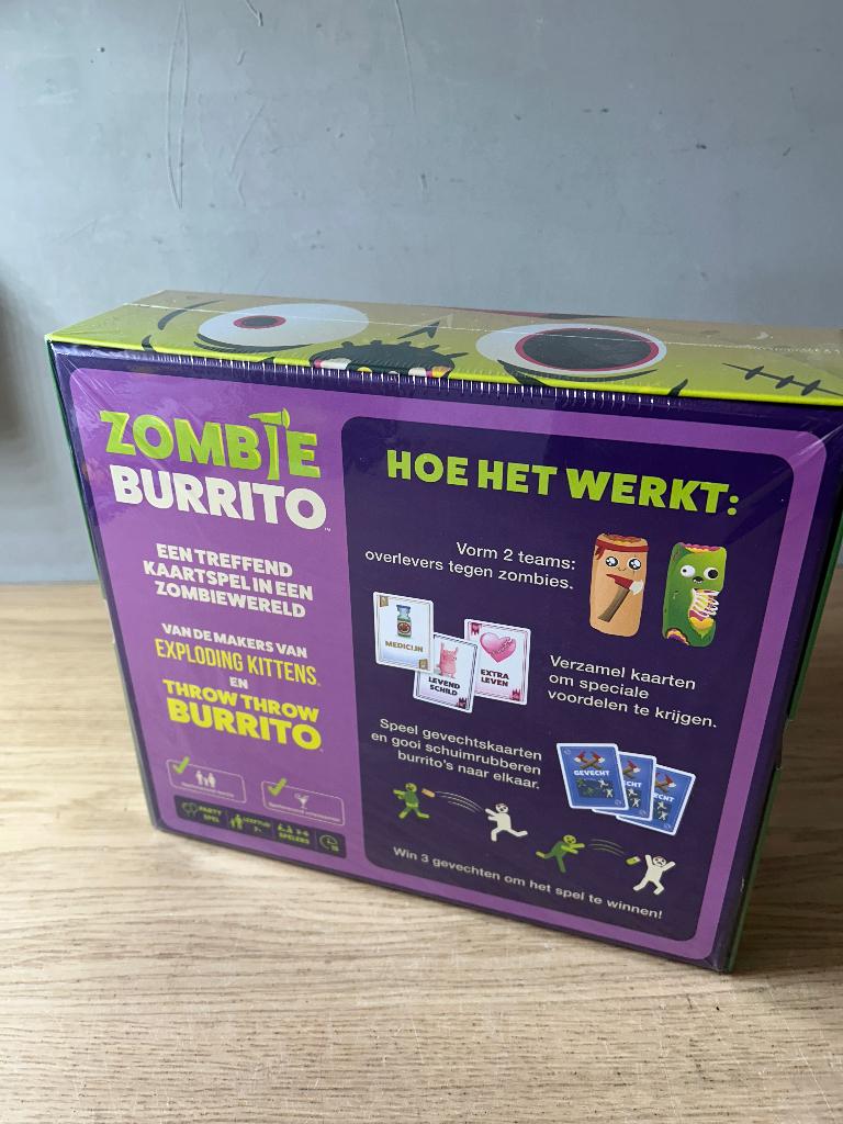NIEUW | Zombie Burrito, Hobby en Vrije tijd, Gezelschapsspellen | Bordspellen, Ophalen of Verzenden, Nieuw
