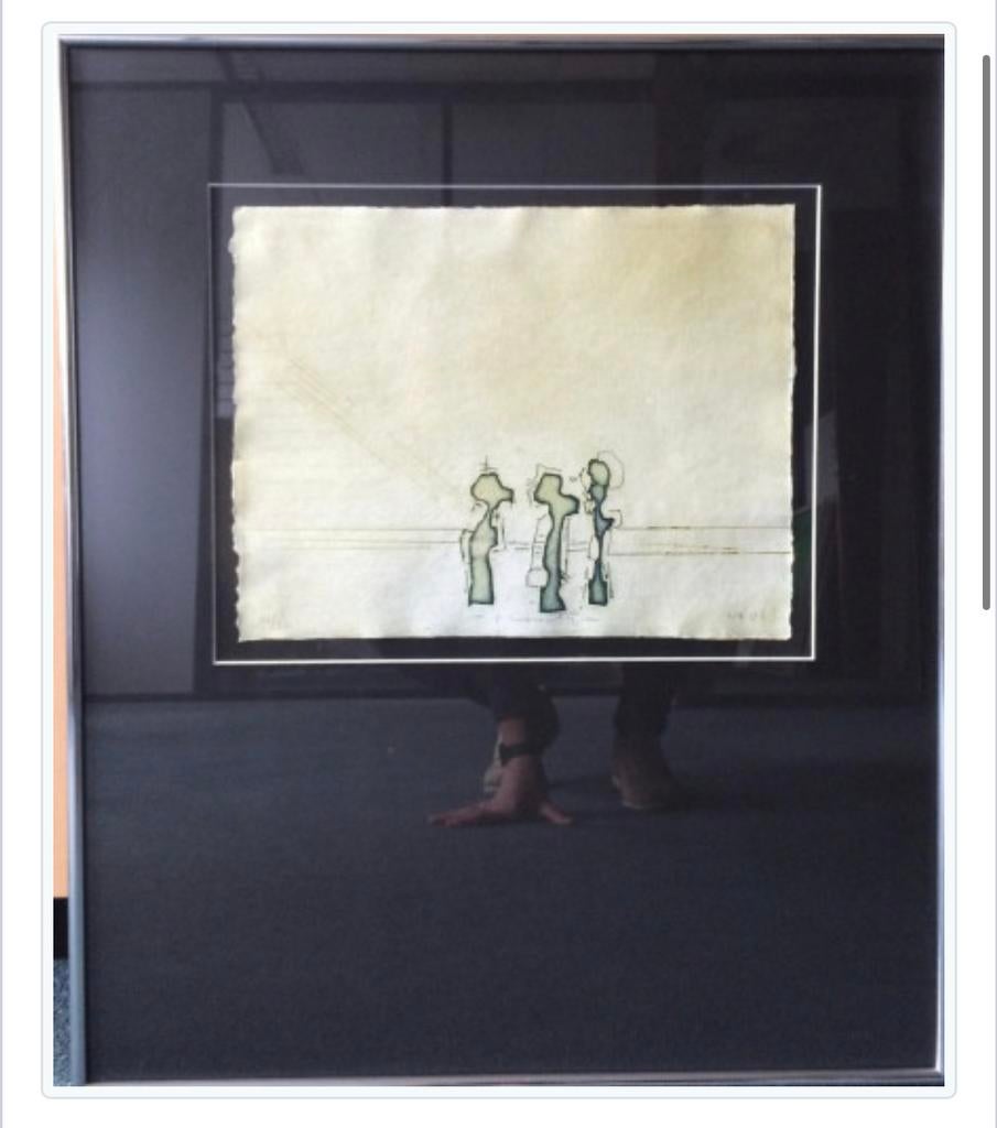 Jan Montyn - Border trees (South) - Ets - 1986, Antiek en Kunst, Ophalen, Gesigneerd, 61 cm, Landschap