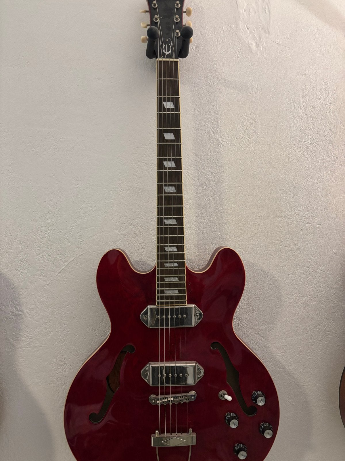 Epiphone Casino Cherry 2015 - Hollow Body Elektrische Gitaar, Ophalen, Gebruikt, Hollow body, Epiphone