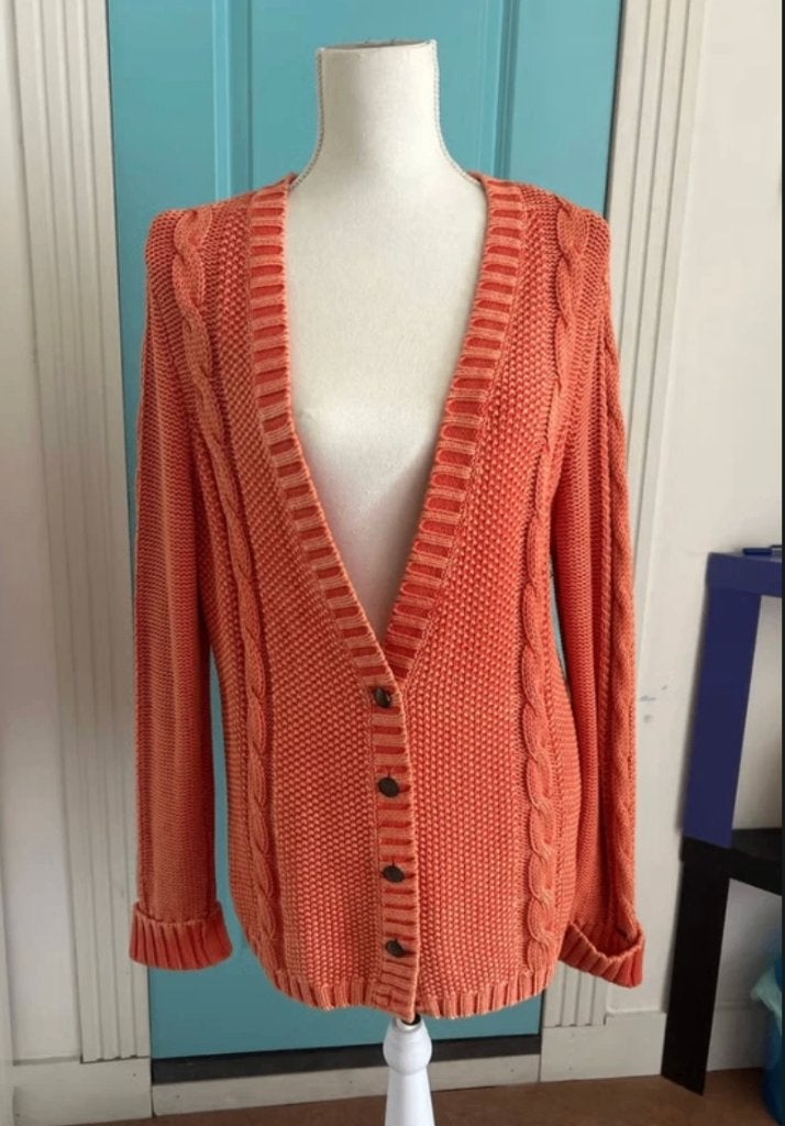 Tommy Hilfiger Oranje Gebreid Vest Maat XL, Maat 46/48 (XL) of groter, Oranje, Ophalen of Verzenden, Gedragen