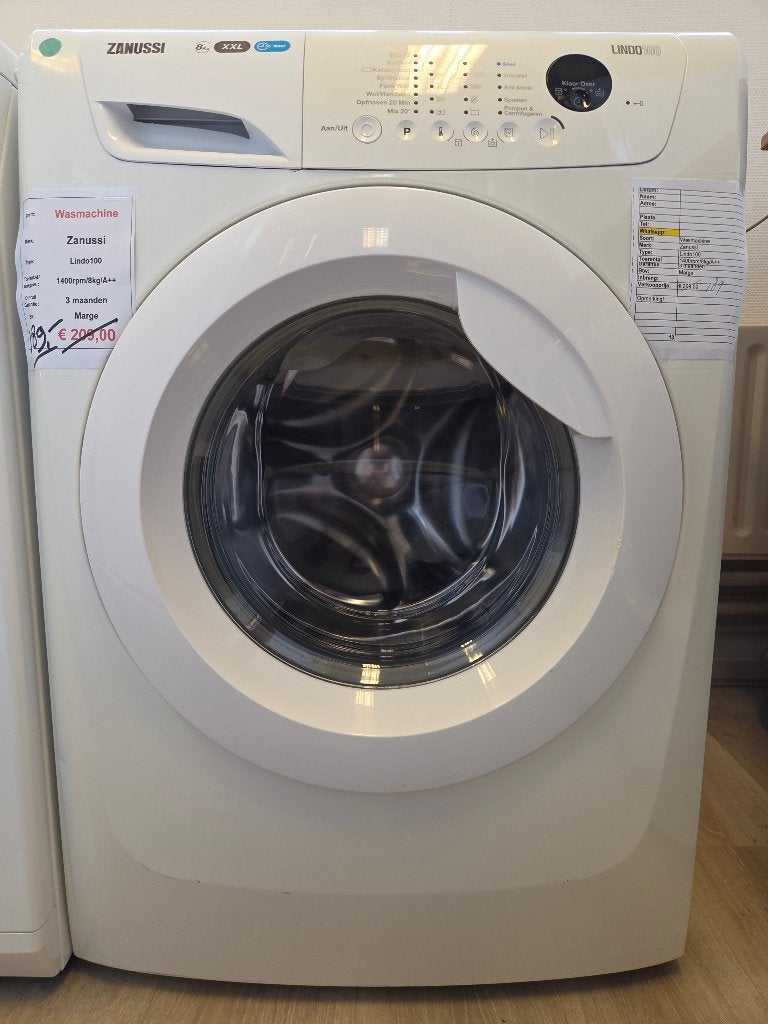 wasmachine - Zanussi - 8kg - AFGEPRIJSD!, Witgoed en Apparatuur, Wasmachines, Ophalen, 8 tot 10 kg, Refurbished, Service.informatie@electrolux.nl