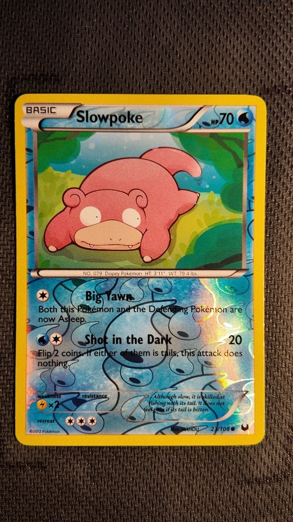 Slowpoke 23 Dark Explorers | Pokemon kaart, Ophalen, Losse kaart, Foil