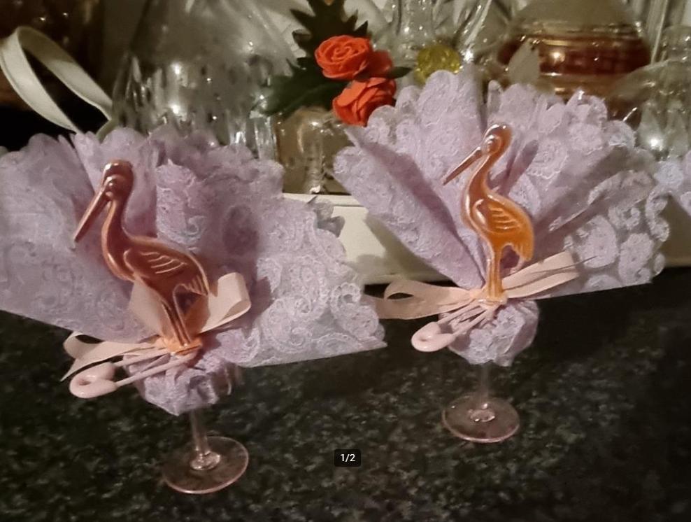 geboorte bedankjes, roze ooievaar, Kinderen en Baby's, Kraamcadeaus en Geboorteborden, Ophalen of Verzenden, Nieuw