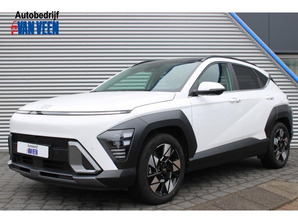 Hyundai KONA 1.6 GDI HEV Premium Sky | Bose | 360 Camera | F, Auto's, 1350 kg, Gebruikt, Zwart, Wit