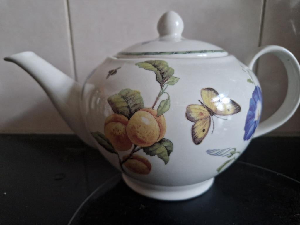 Nieuwe JBS Home Collection Fruit & Flowers theepot, Keramiek, Overige typen, Nieuw, Ophalen of Verzenden