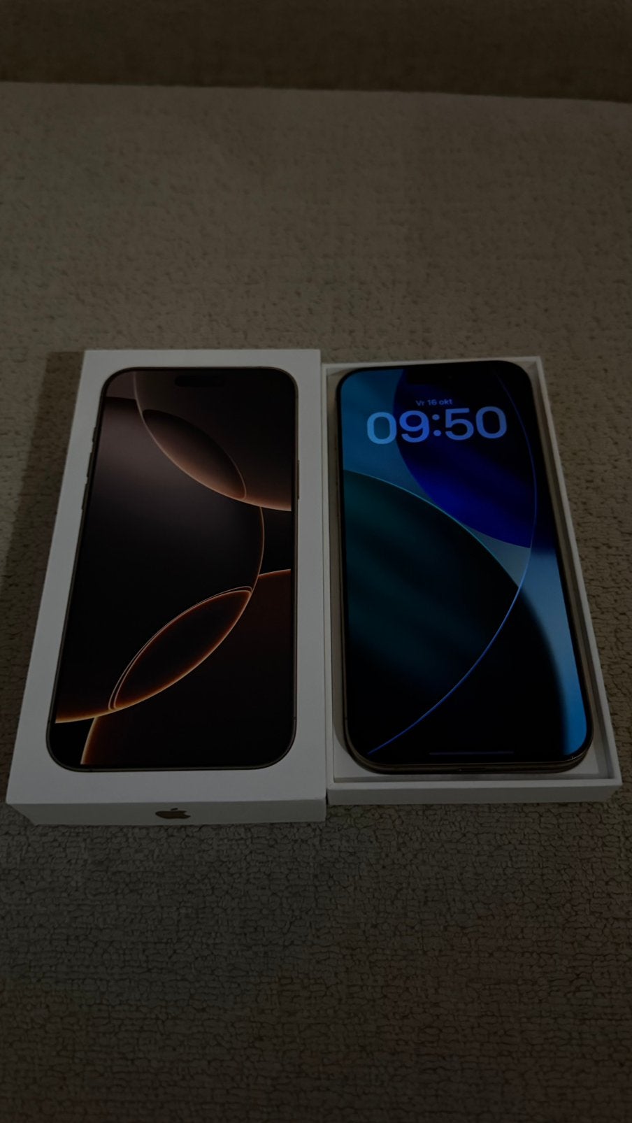 iPhone 16 Pro Max 256 GB Desert Titanium – incl doos., IPhone 16 Pro Max, Zo goed als nieuw, Zonder simlock, 90 %