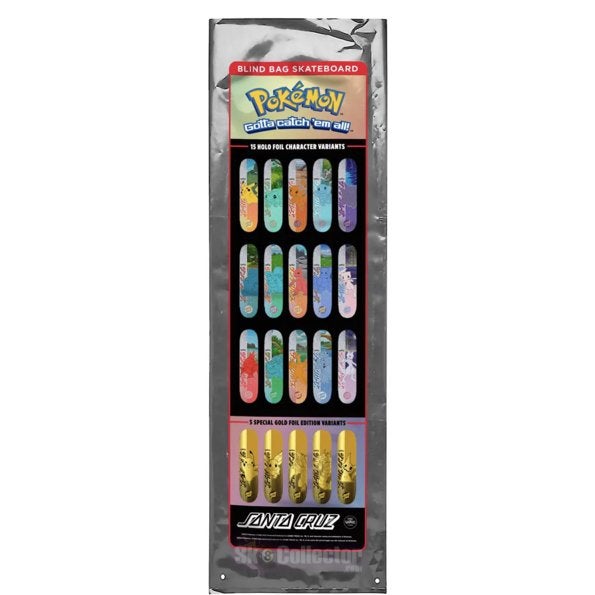 Santa Cruz x Pokémon Skateboard Deck Blind Bag, Ophalen of Verzenden, Nieuw, Skateboard