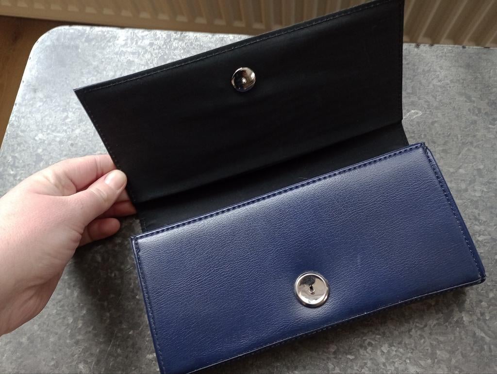 Blauwe dames portemonnee, Ophalen of Verzenden, Nieuw, Blauw, Leer