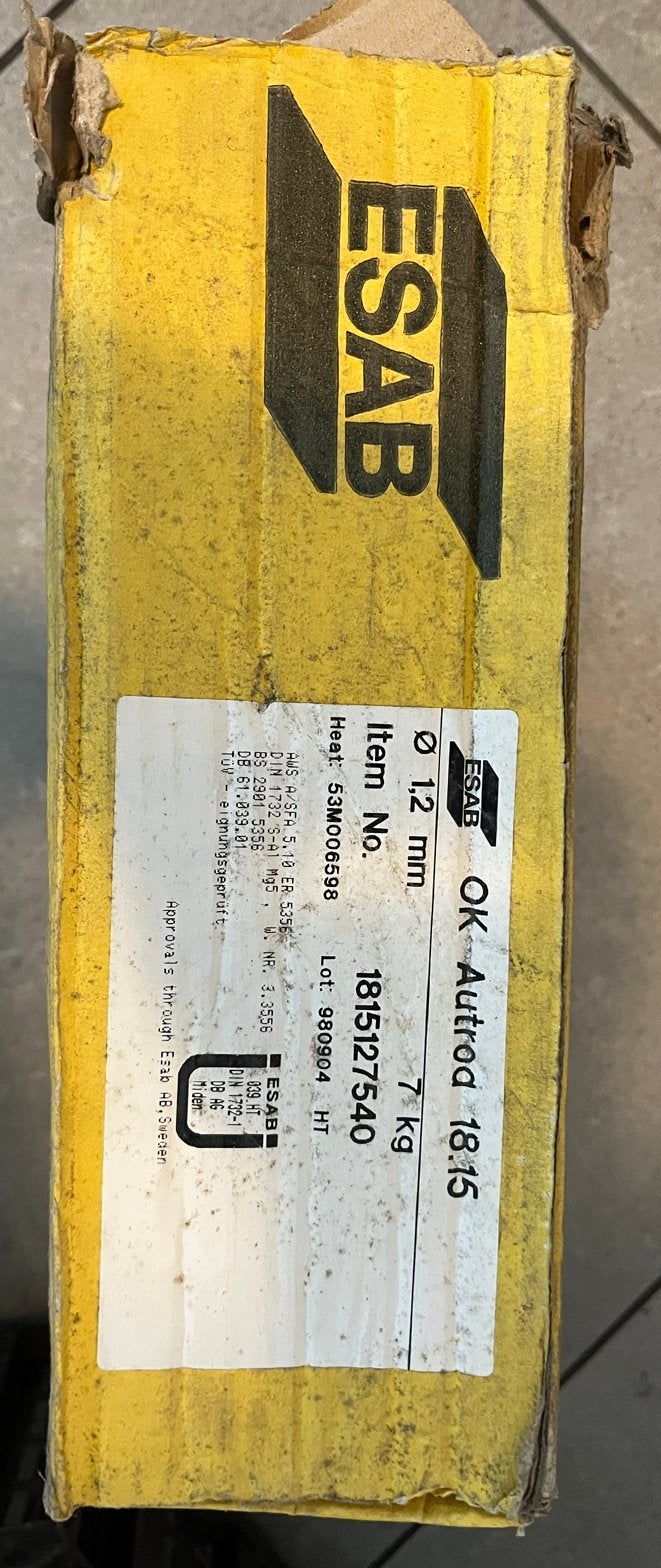 ESAB OK Autrod 18.15 lasdraad - 1.2 mm, 7 kg, Doe-het-zelf en Verbouw, Gereedschap | Lasapparaten, Ophalen, Nieuw, Minder dan 150 ampère