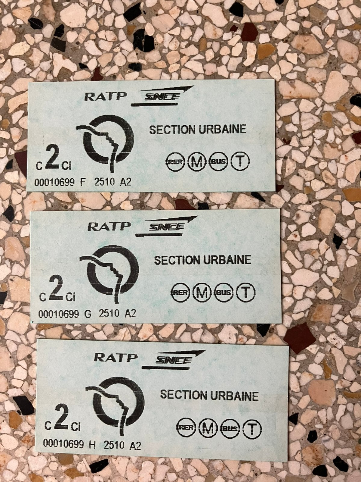 3 oude Kaartjes trein metro bus tram Parijs karton, Ophalen of Verzenden, Nieuw