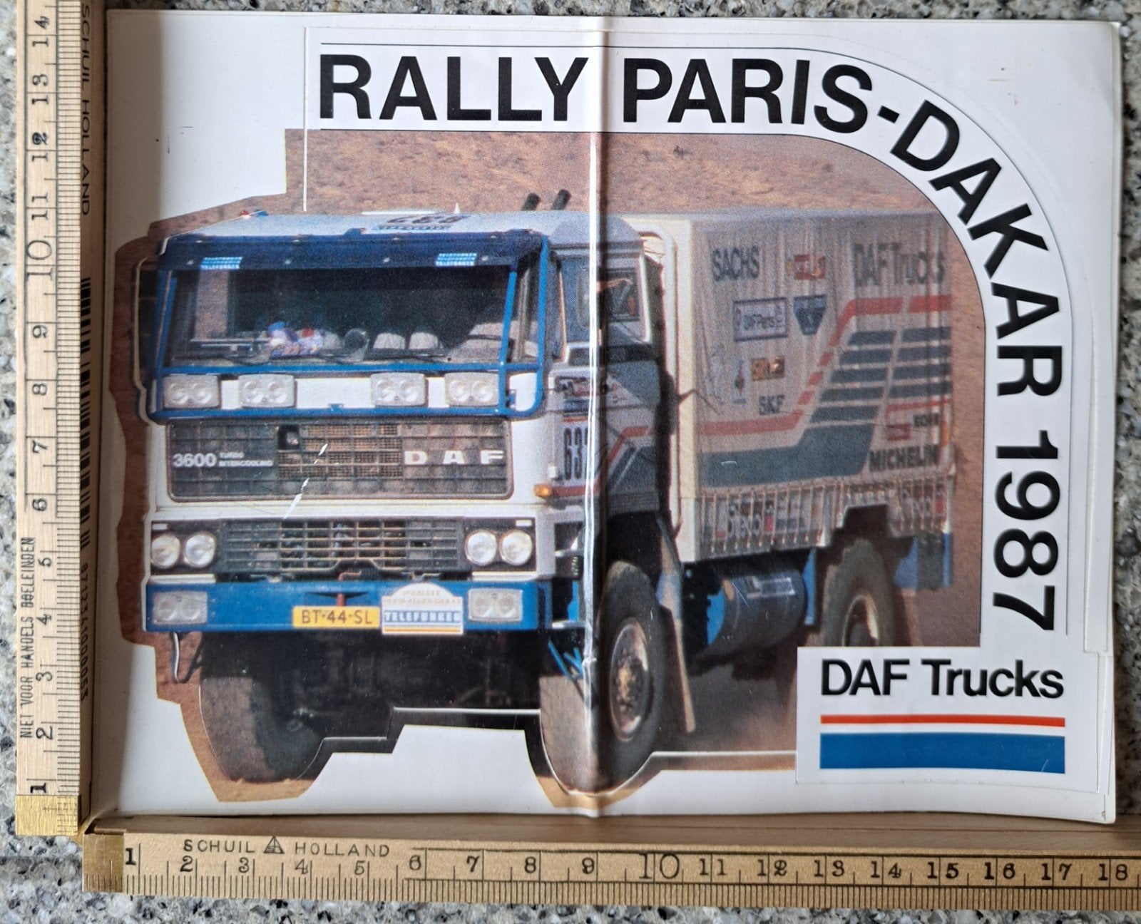 Vintage sticker DAF Trucks 1987 Paris Dakar Rally