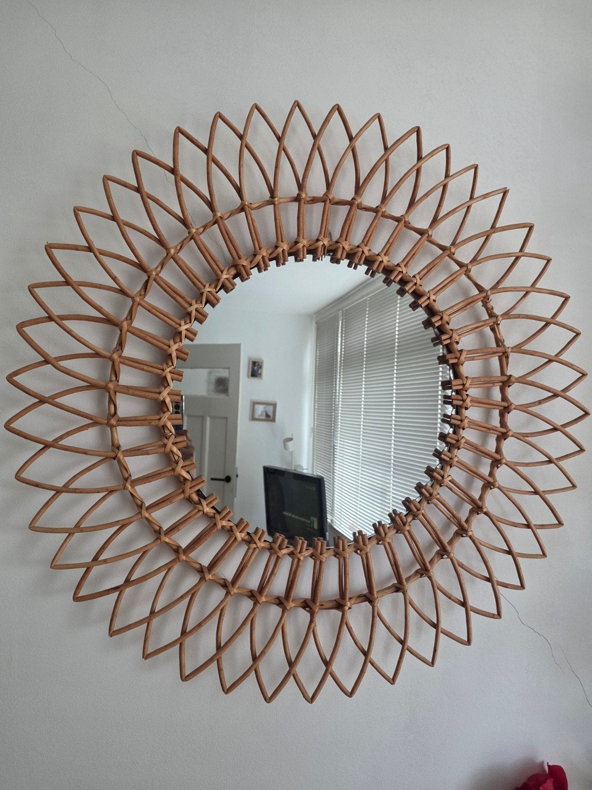 Rotan spiegel van Xenos, Ophalen, Gebruikt, Rond, 50 tot 75 cm