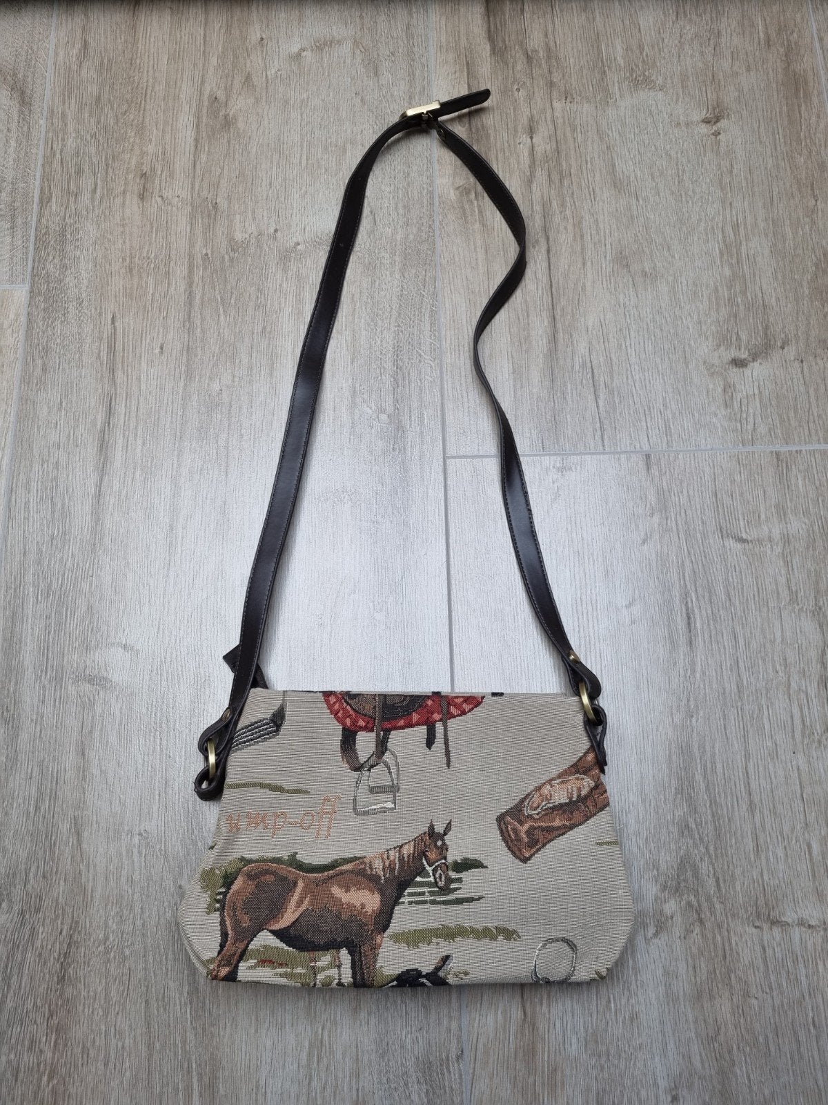 Schoudertas Gobelin met paardenprint, Ophalen of Verzenden, Zo goed als nieuw, Overige kleuren, Overige merken
