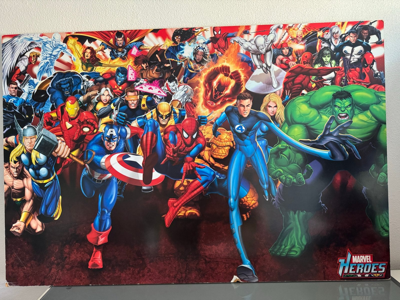 Groot Marvel Heroes schilderij - Superhelden kunst, Antiek en Kunst, Kunst | Schilderijen | Modern, Ophalen, Print, Textiel, Stripfiguren/cartoons