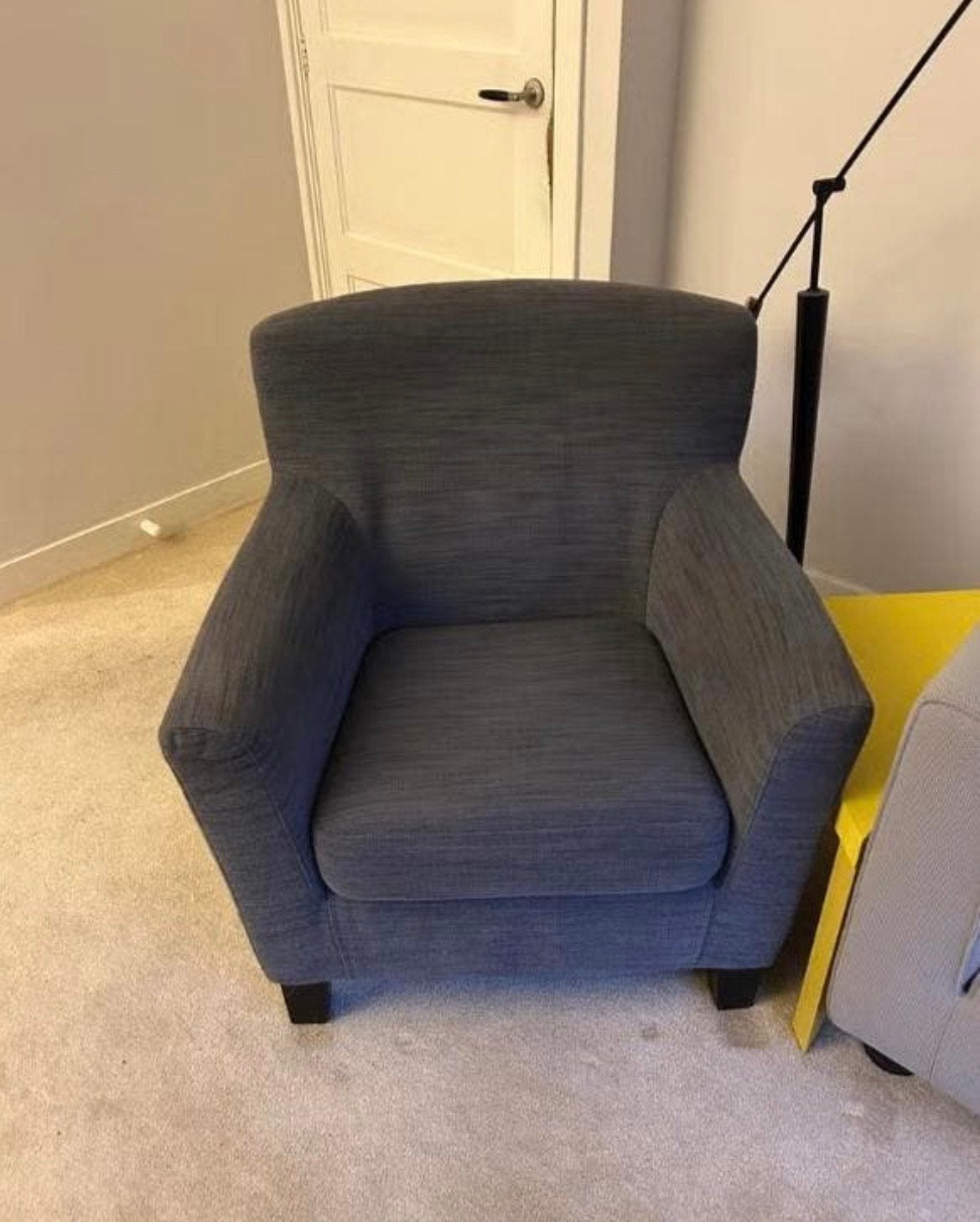 IKEA Ekanas Fauteuil grijs, Huis en Inrichting, Ophalen, 75 tot 100 cm, Zo goed als nieuw, Stof