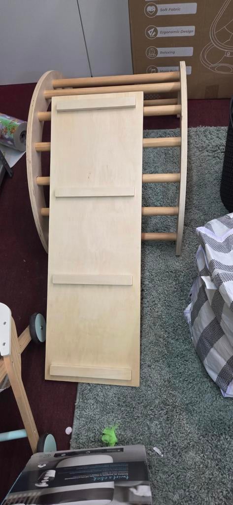 Houten klimrek met glijbaan voor kinderen, Ophalen of Verzenden, Zo goed als nieuw, Klimwand