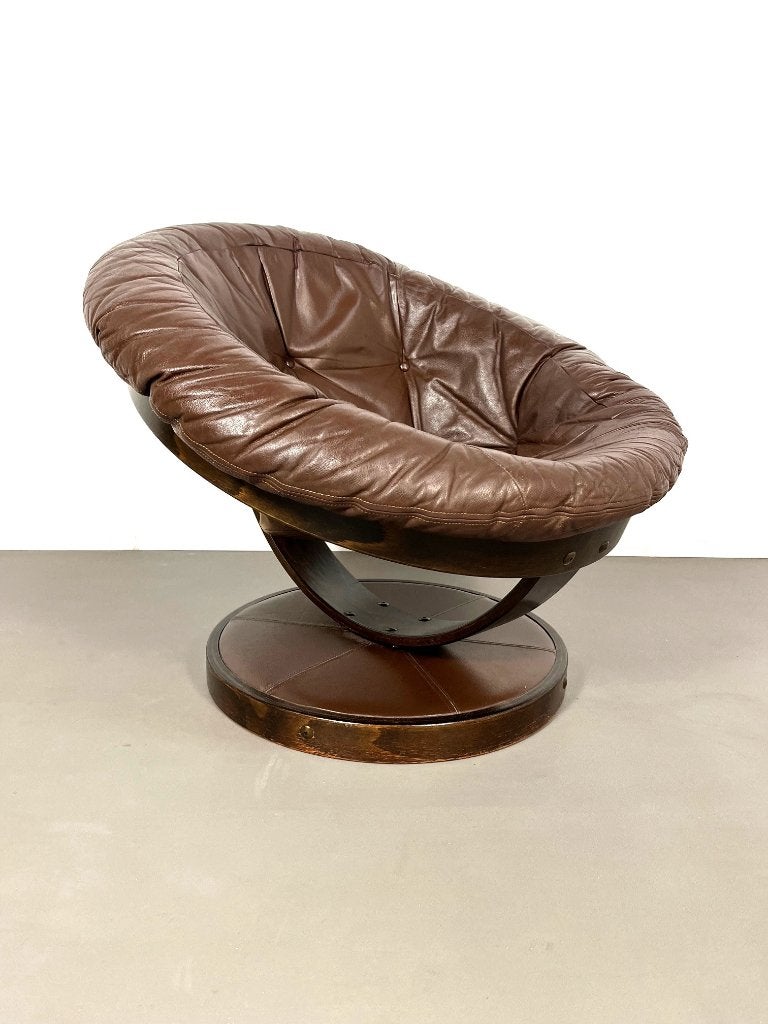 Vintage Space-age draaibare lounge fauteuil uit de jaren 70, Ophalen, Gebruikt, 75 tot 100 cm, 50 tot 75 cm