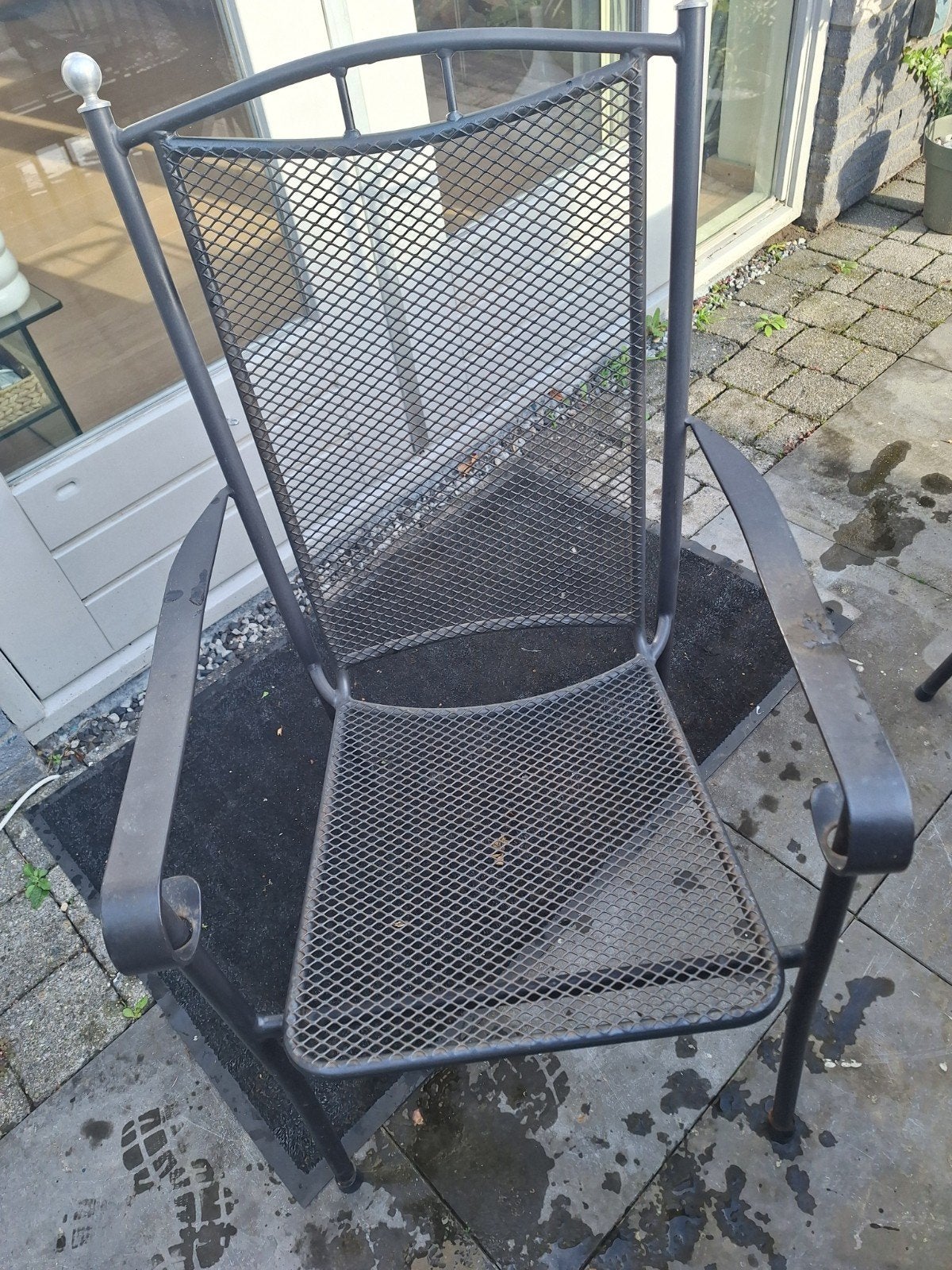 4 tuinstoelen met kussen - Metaal