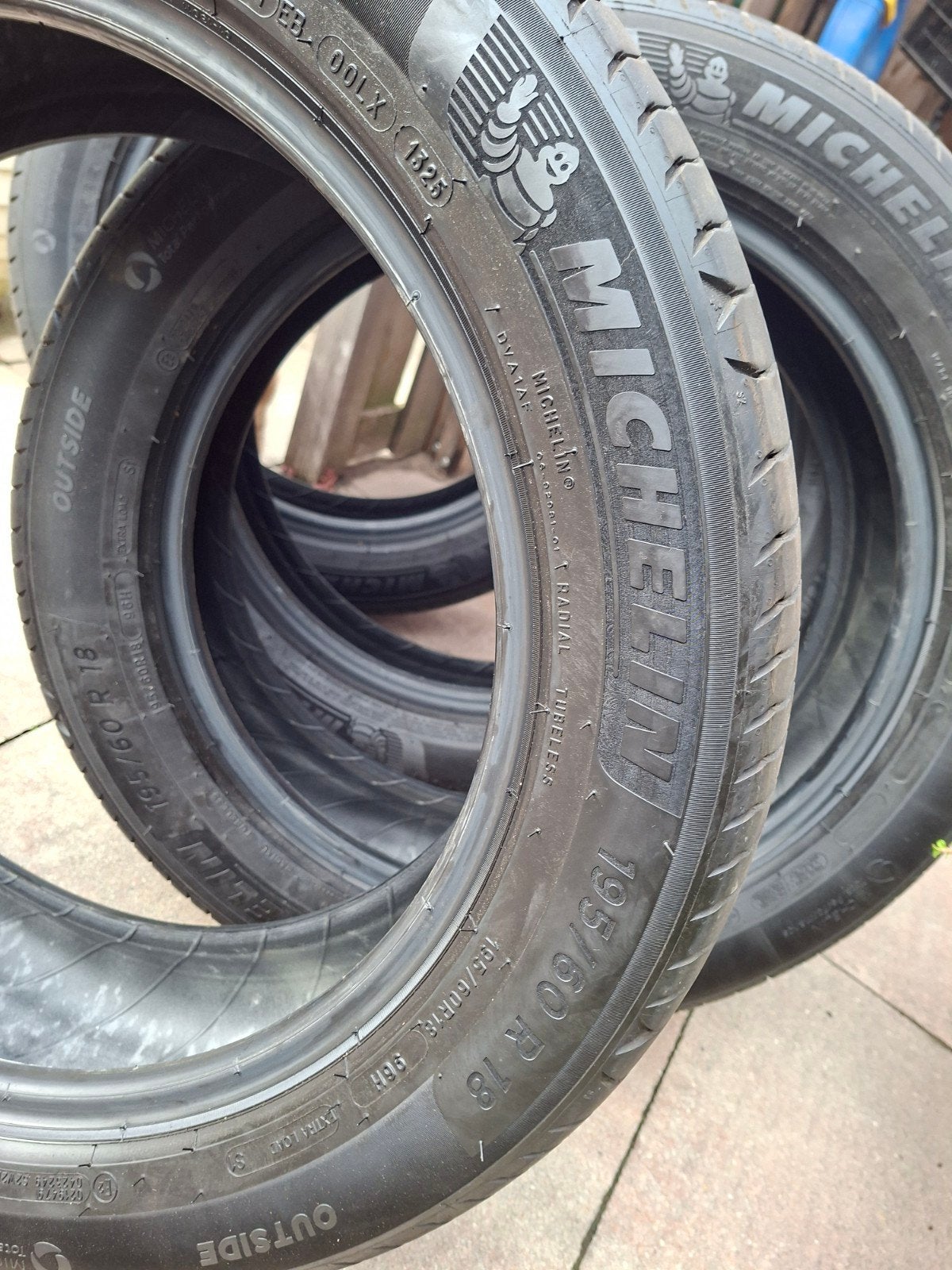 Set van 4 Michelin zomerbanden 195/60 R18, Auto-onderdelen, Ophalen, 18 inch, Gebruikt, Band(en)