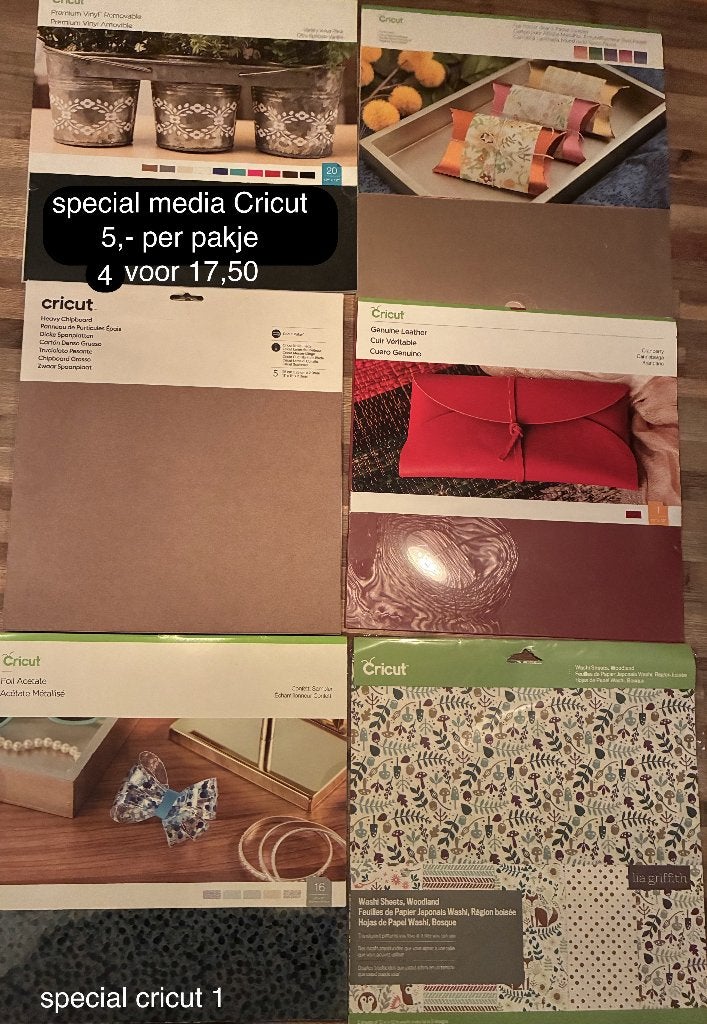 Cricut special Media NIEUWW!!, Ophalen of Verzenden, Nieuw, Geschikt voor snijden, Gereedschap of Toebehoren