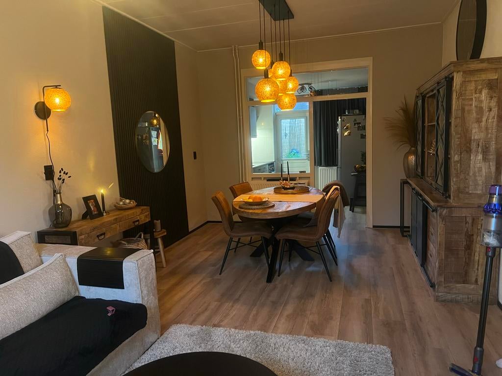 Mooie hanglamp met 7 bollen, Ophalen, Zo goed als nieuw, Glas, Minder dan 50 cm