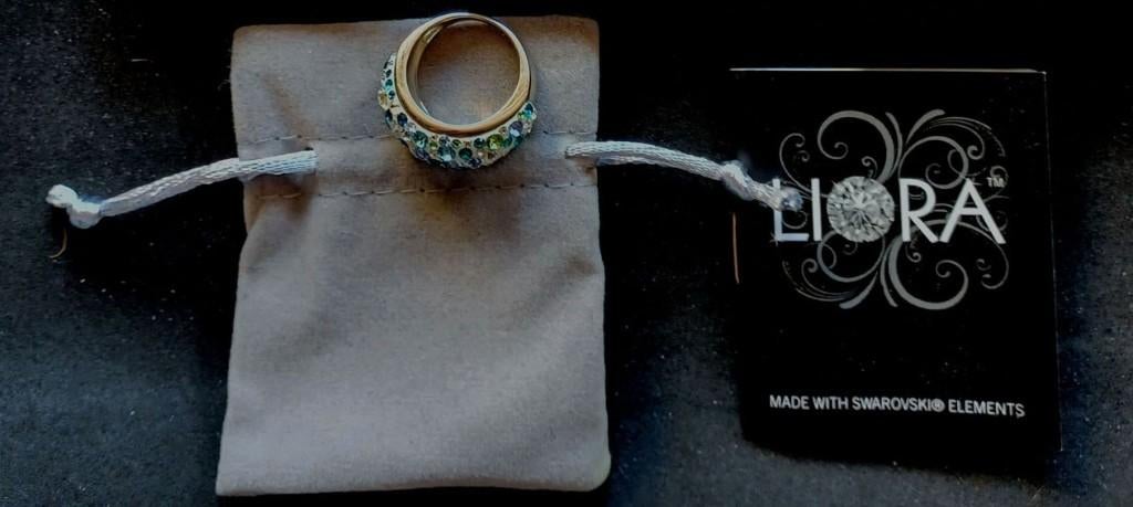 Set van 2 Swarovski ringen en 5 stuks bedel - hangers, Overige materialen, Overige kleuren, Nieuw, Kleiner dan 17