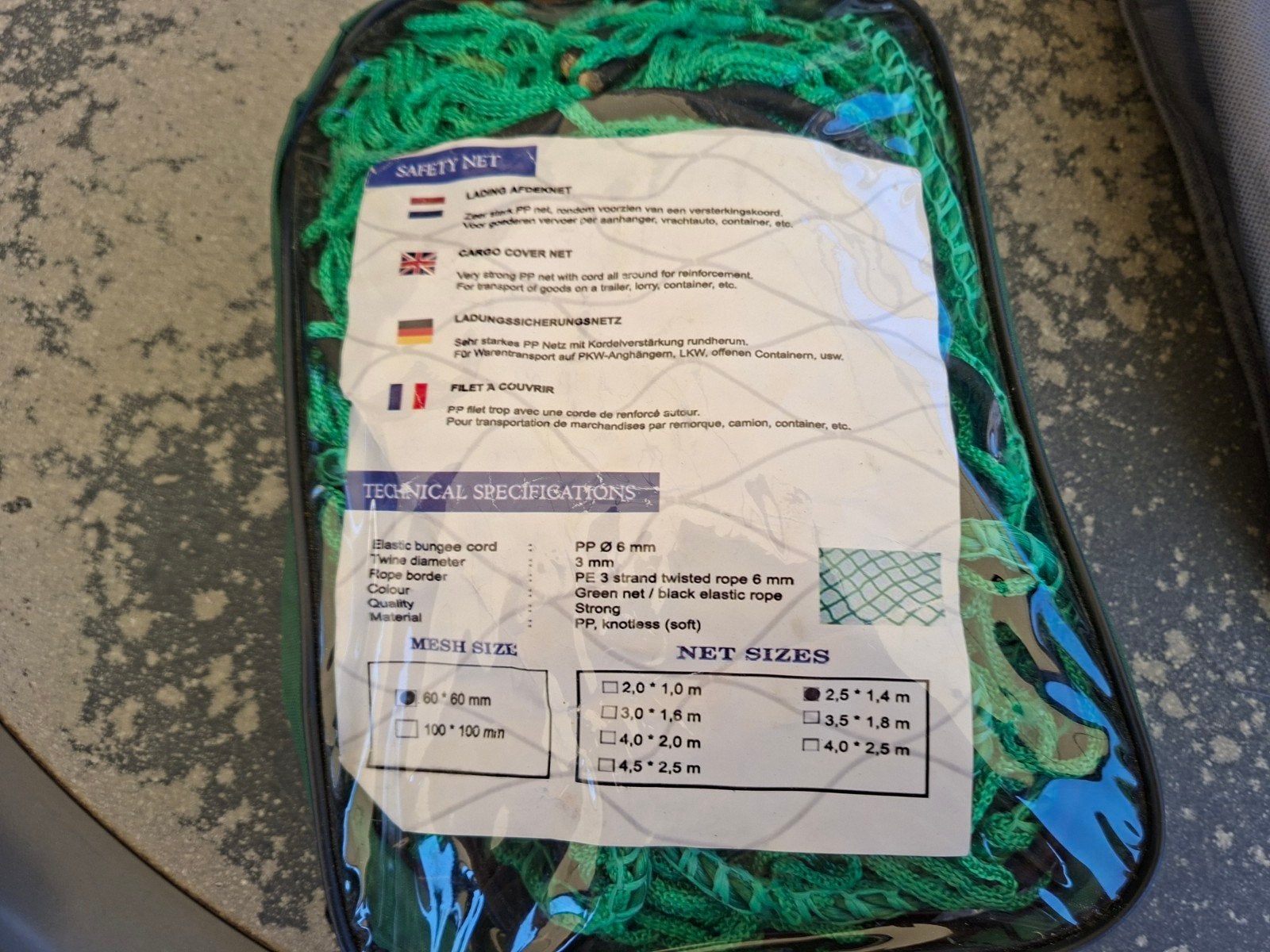 2 x een net voor aanhangwagen, Ophalen