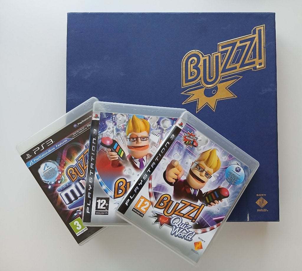 Buzz PS3 volledige set, Gebruikt, Overige genres, Ophalen of Verzenden, 3 spelers of meer