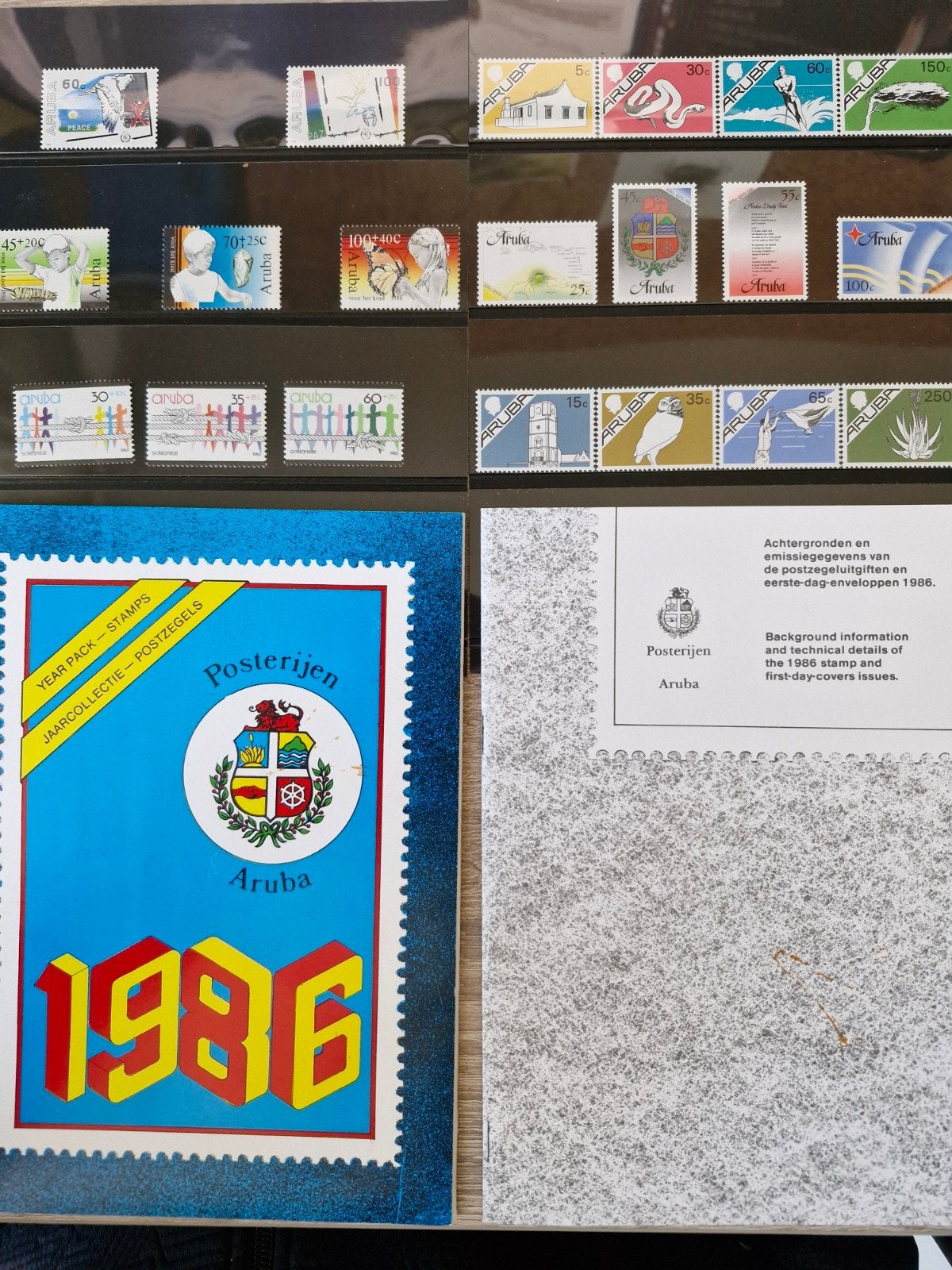 Aruba 1986 Eerste Jaarset Postzegels - Complete Collectie, Ophalen of Verzenden, Postfris