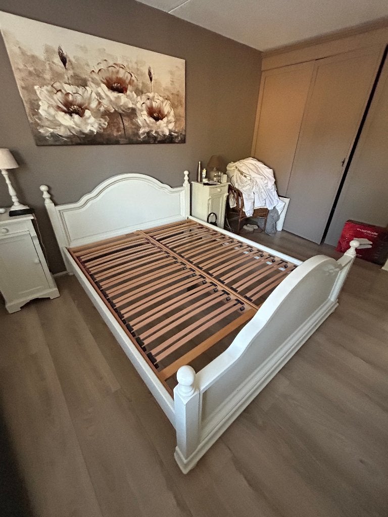 Bed/Ledikant met lattenbodems, Huis en Inrichting, Ophalen, Gebruikt, Tweepersoons, 180 cm
