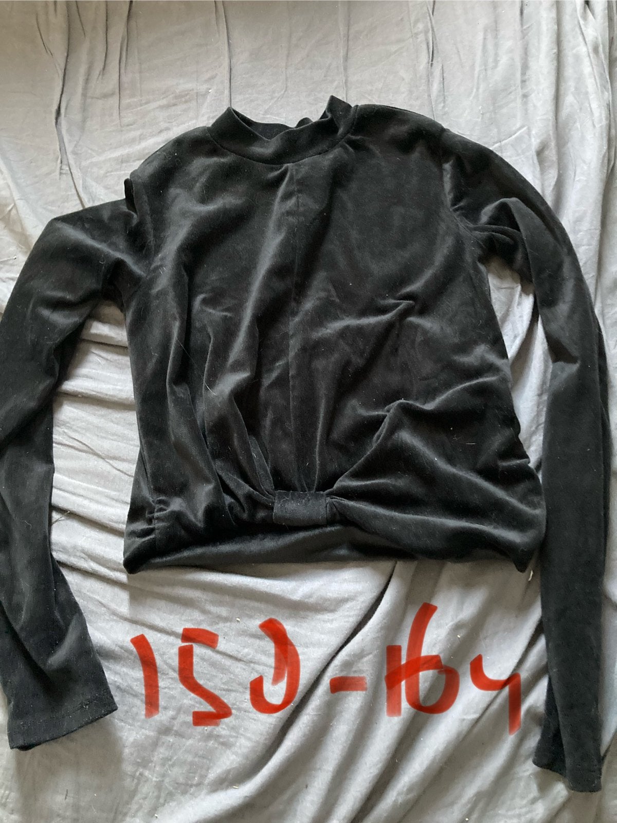 Maat 158 164 zwart zachte shirtje meisjes, Kinderen en Baby's, Ophalen of Verzenden, Zo goed als nieuw, Meisje, Shirt of Longsleeve