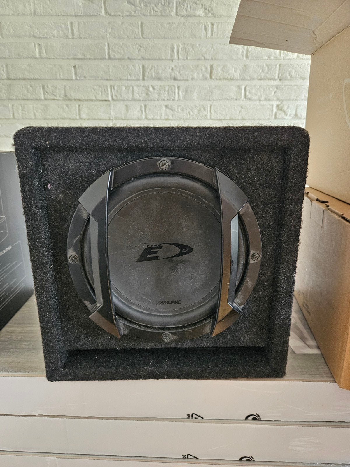 Alpine Type-E Subwoofer in behuizing, Ophalen of Verzenden, Gebruikt