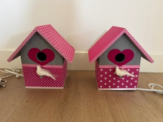 Wandlampjes in vorm van vogelhuisje, Ophalen of Verzenden, Zo goed als nieuw, Lamp