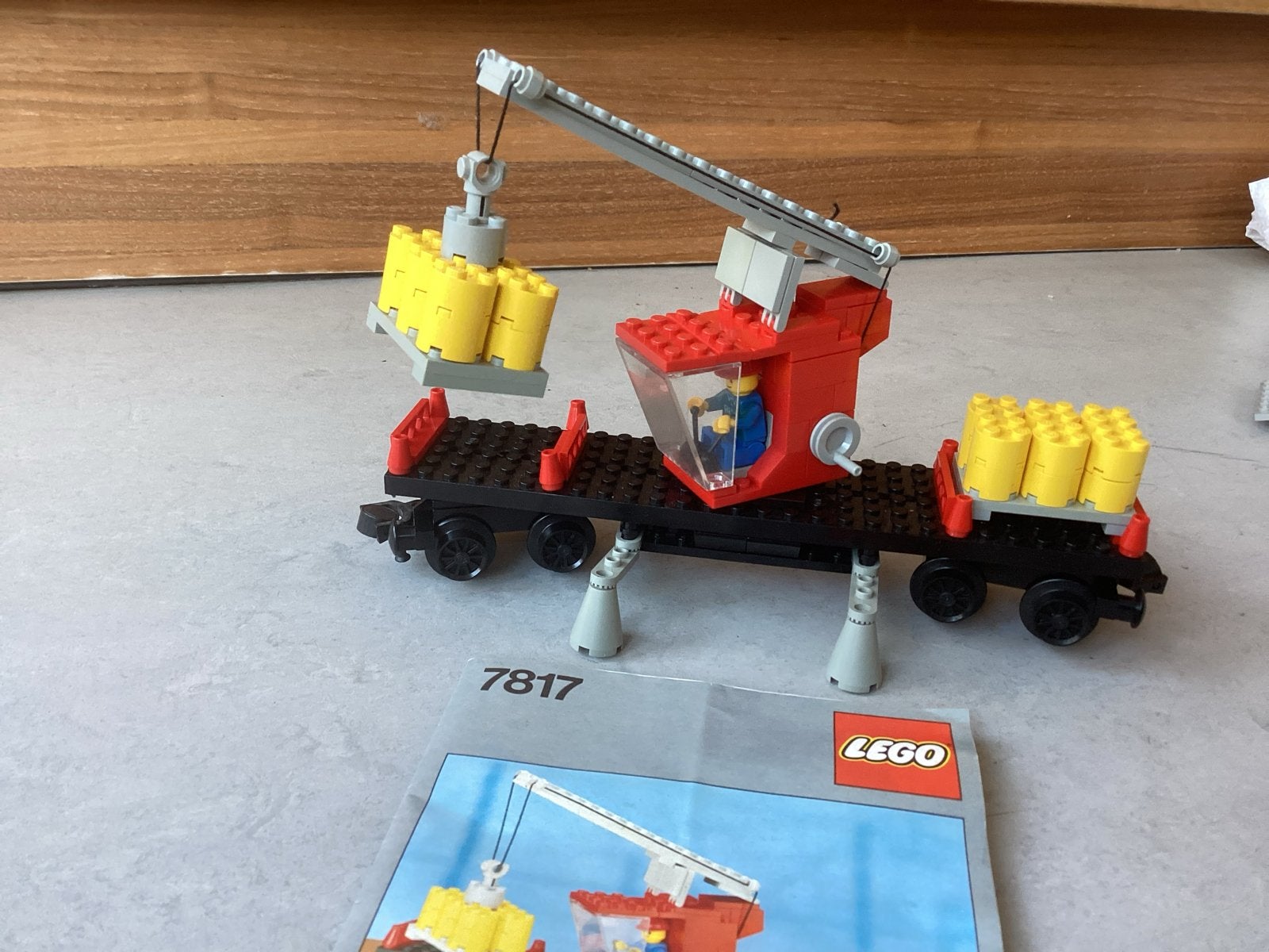 LEGO 7817 Treinwagon met Kraan - Vintage, Ophalen of Verzenden, Gebruikt