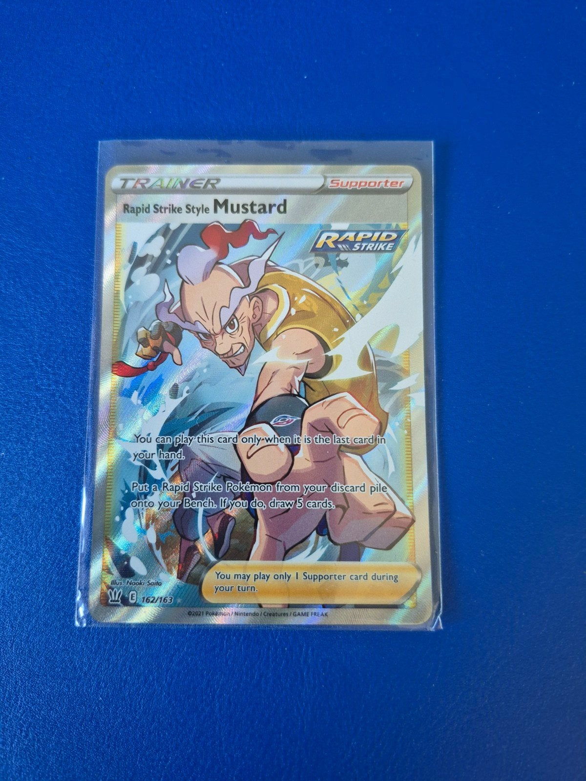Pokémon TCG: Rapid Strike Style Mustard Supporter 162/163, Ophalen of Verzenden