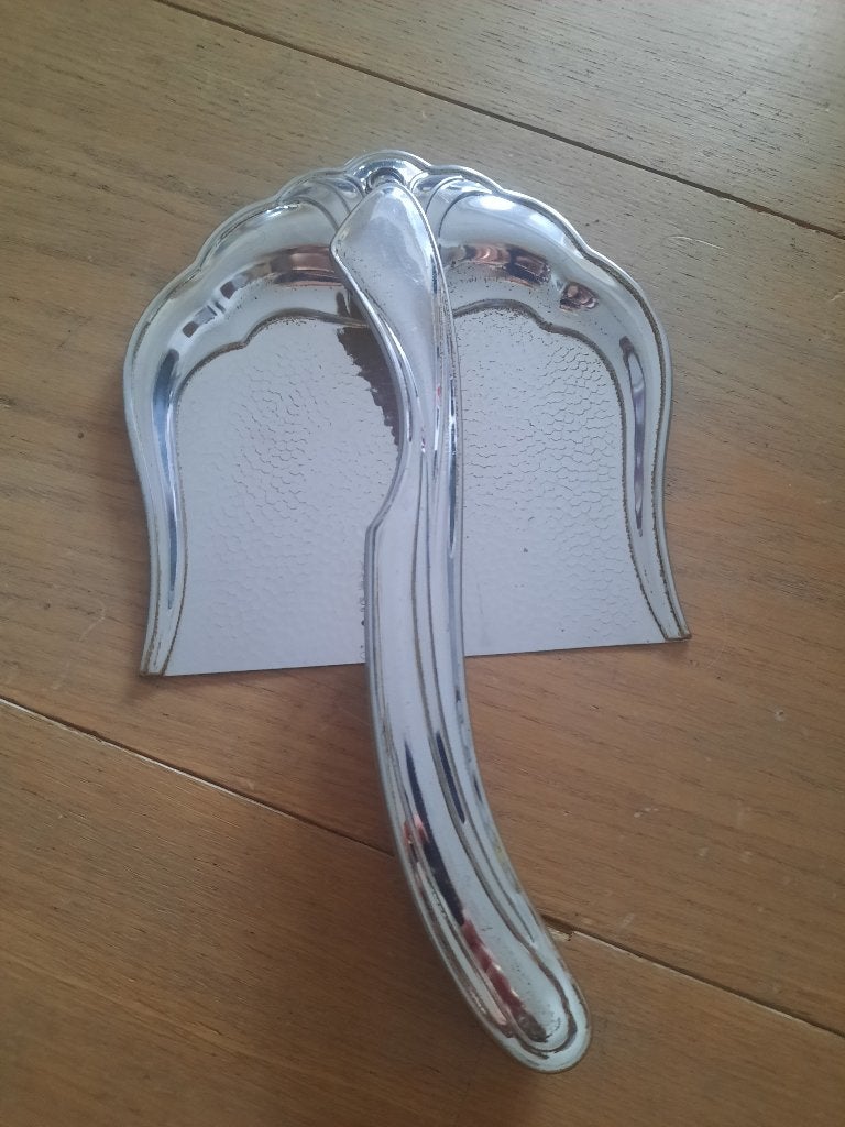Vintage antiek openhaard veger en blik, Ophalen of Verzenden, Zo goed als nieuw, Metaal